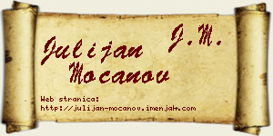 Julijan Mocanov vizit kartica